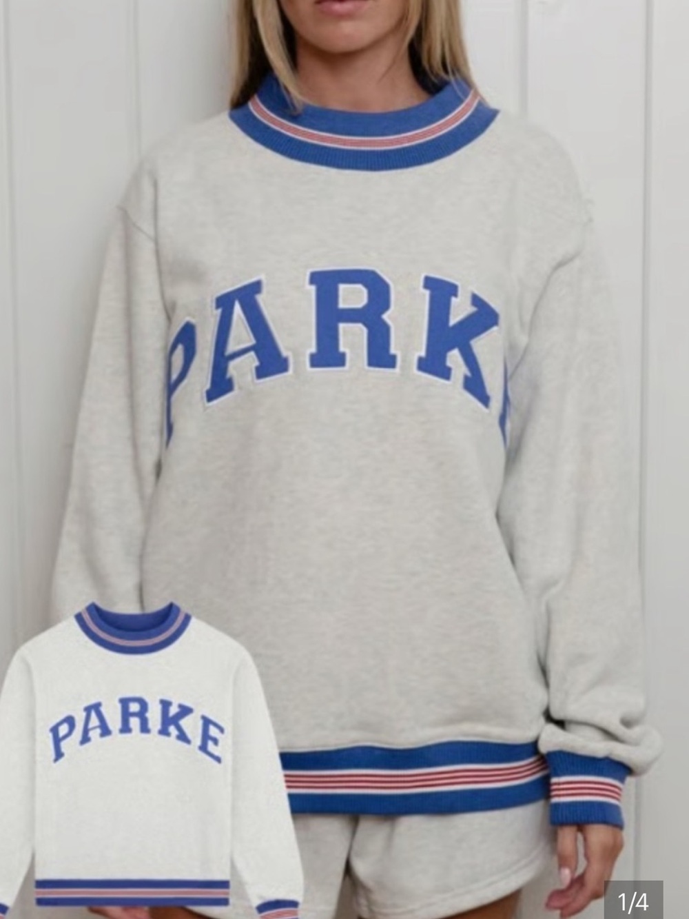 🇺🇸PARKE Coastal Collection Boardwalk Varsity Mockneck🇺🇸L/XL! NIB!